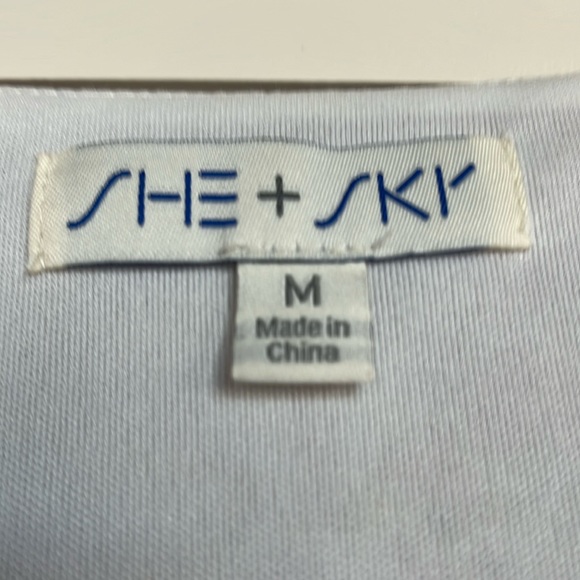 She+Sky pink floral sheer lined ruched waist v-neck boutique dress, Medium - Picture 8 of 8